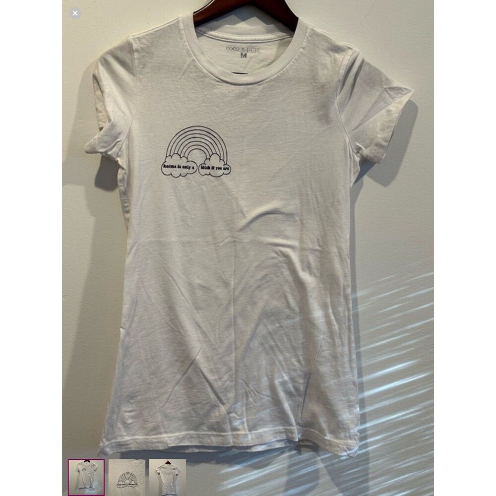 Karma Funny Womens Ladies T-Shirt Baby Tee Size Medium